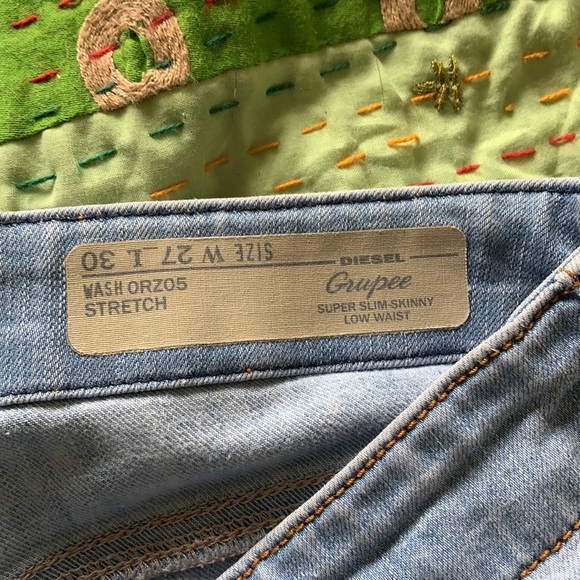 Diesel Grupee super slim skinny low waist, stretch, W27 L 30 - Picture 7 of 11